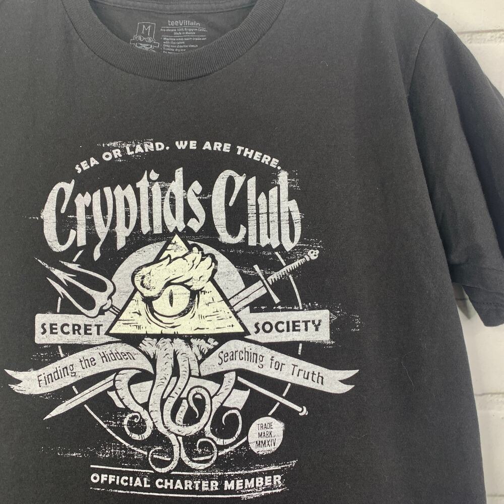 Tee Villain tshirt Cryptids Club ringspun cotton medium unisex